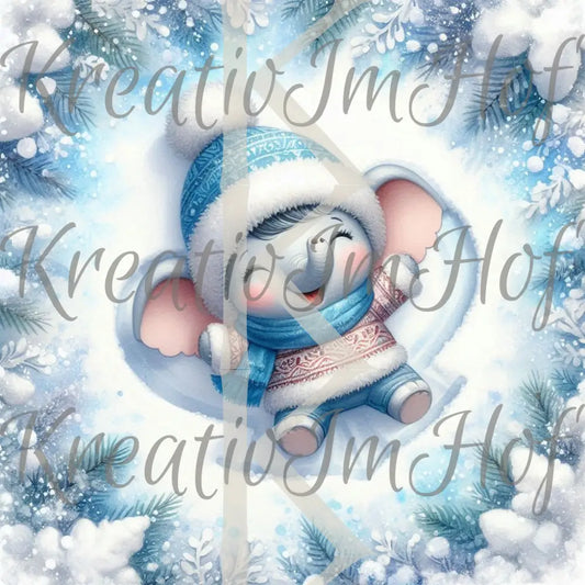 Coverpaper Schneeengel Elefant 10er Pack