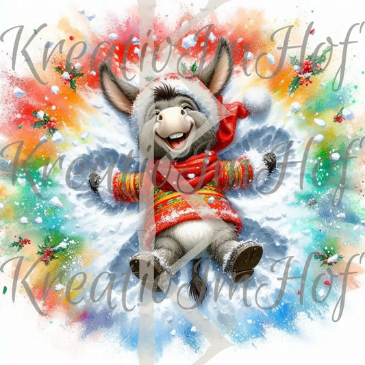 Coverpaper Schneeengel Esel 10er Pack