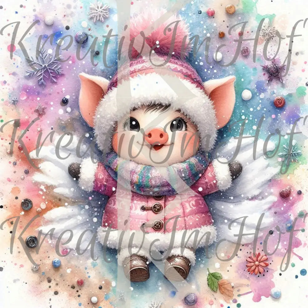 Coverpaper Schneeengel Ferkel 10er Pack