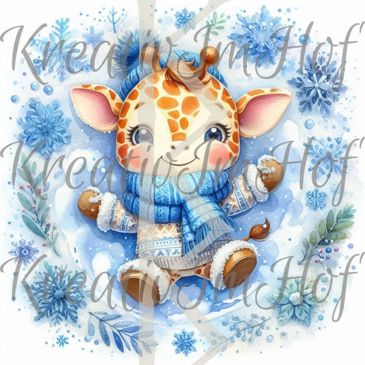 Coverpaper Schneeengel Giraffe 10er Pack