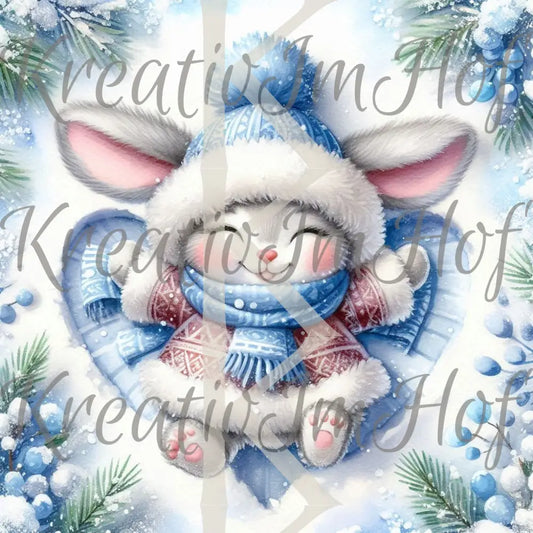 Coverpaper Schneeengel Hase 10er Pack