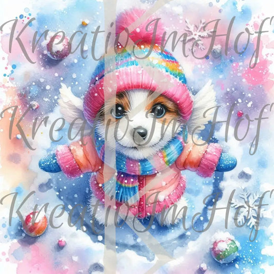 Coverpaper Schneeengel Hund 10er Pack
