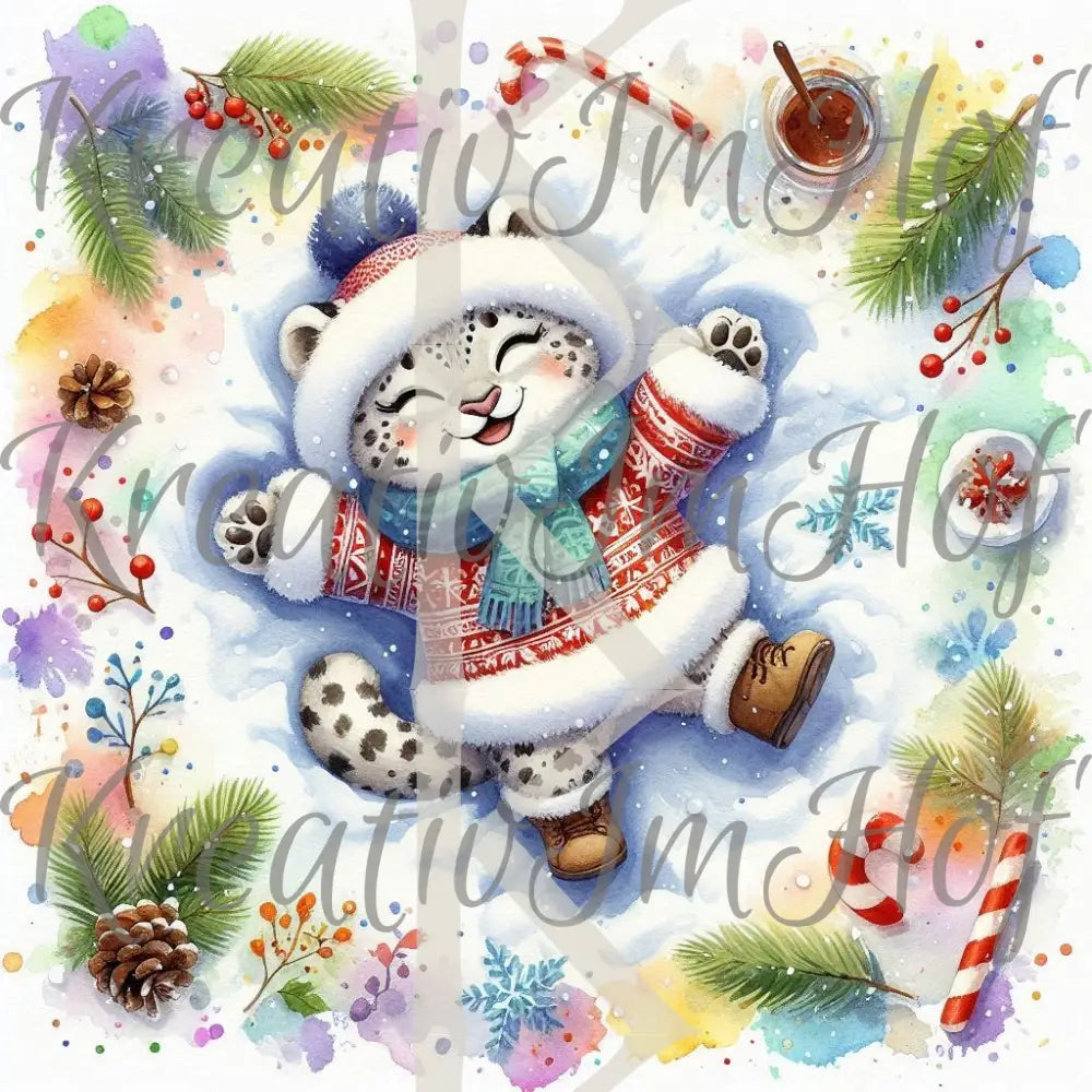 Coverpaper Schneeengel Leopard 10er Pack