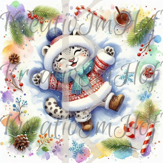Coverpaper Schneeengel Leopard 10er Pack