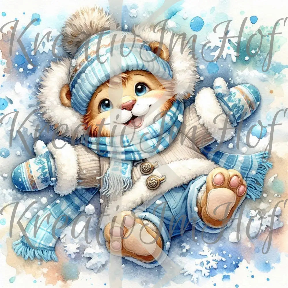 Coverpaper Schneeengel Löwe 10er Pack