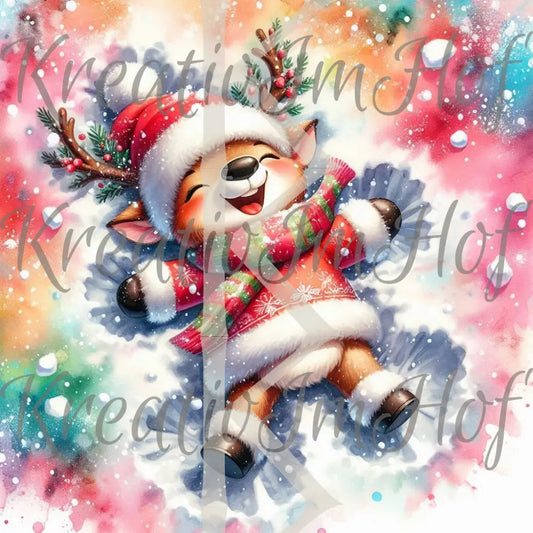Coverpaper Schneeengel Rentier 10er Pack