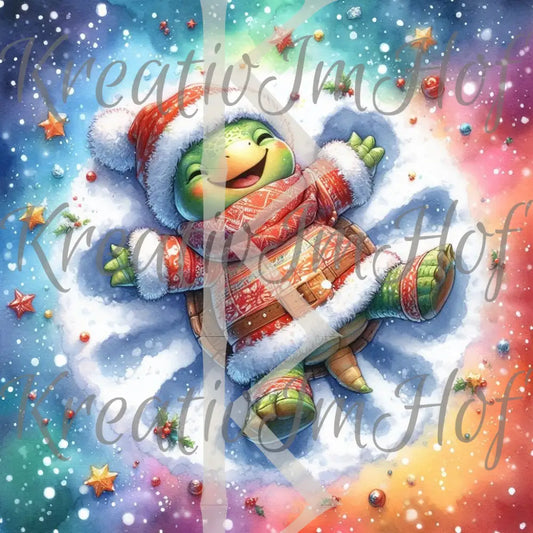 Coverpaper Schneeengel Schildkröte 10er Pack