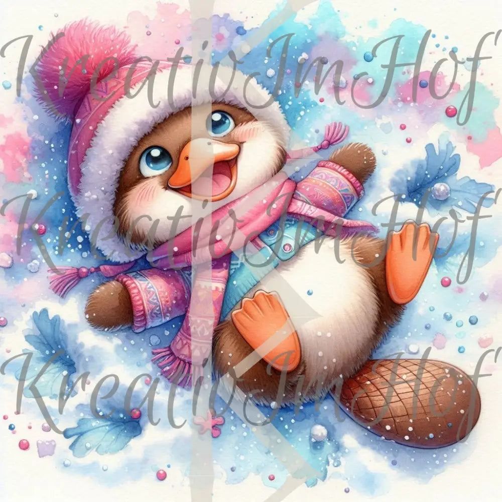 Coverpaper Schneeengel Schnabeltier 10er Pack