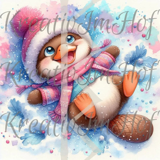 Coverpaper Schneeengel Schnabeltier 10er Pack