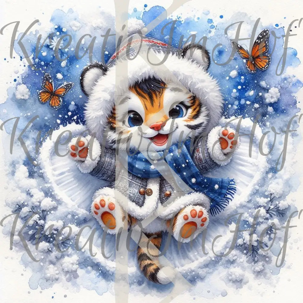 Coverpaper Schneeengel Tiger 10er Pack