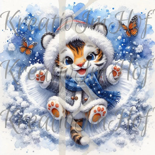 Coverpaper Schneeengel Tiger 10er Pack