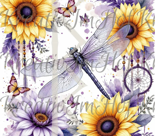 Coverpaper Sonnenblumen Libelle 10er Pack