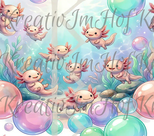 Coverpaper süße Axolotl 10er Pack