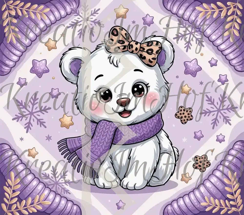 Coverpaper süße Eisbärin 10er Pack