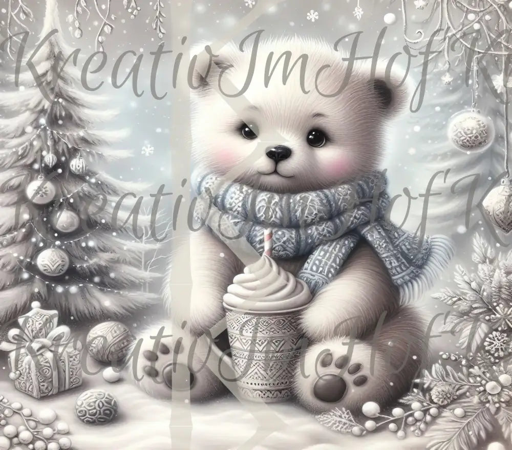 Coverpaper süßer Eisbär 10er Pack