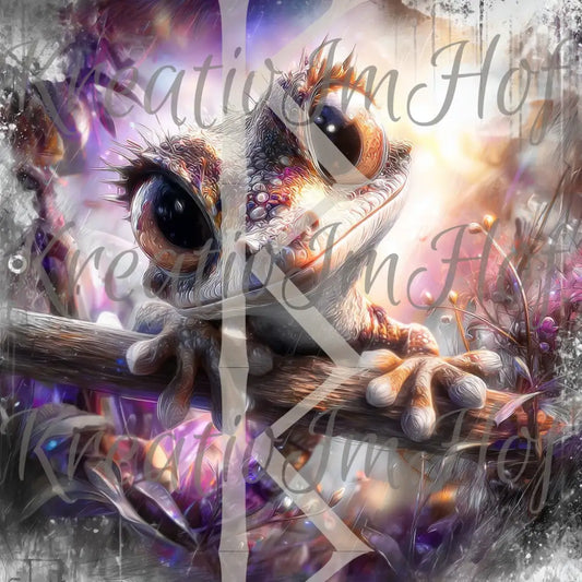 Coverpaper süßer Gecko 10er Pack