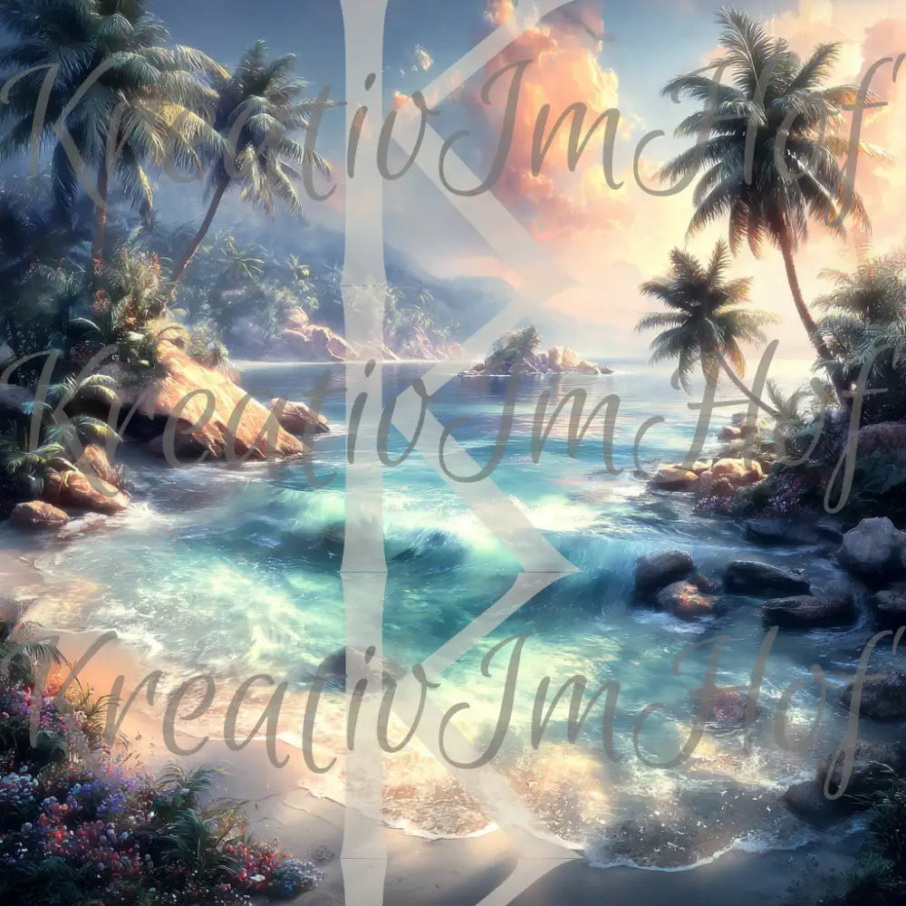 Coverpaper Tropical Beach 10er Pack