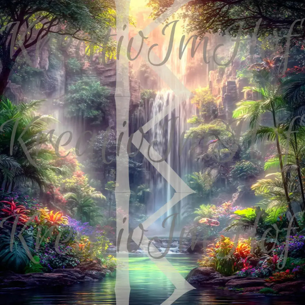 Coverpaper Tropische Wasserfälle 10er Pack