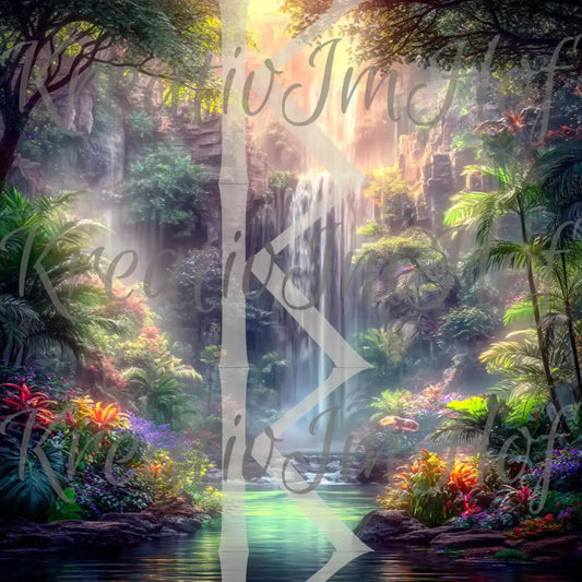 Coverpaper Tropische Wasserfälle 10er Pack