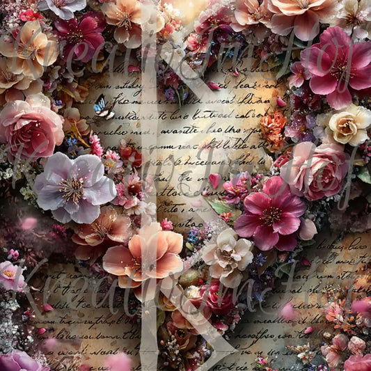 Coverpaper Vintage Blumenherz 10er Pack