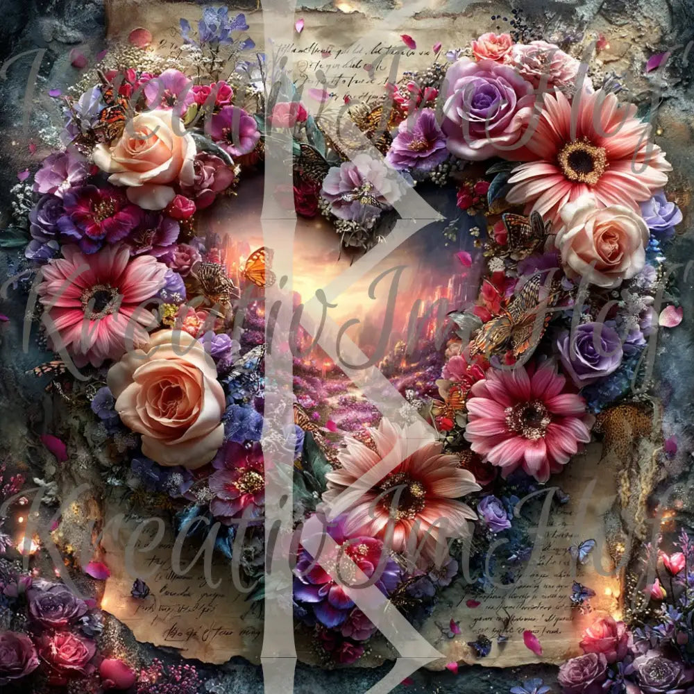 Coverpaper Vintage Blumenherz 2.0 10er Pack