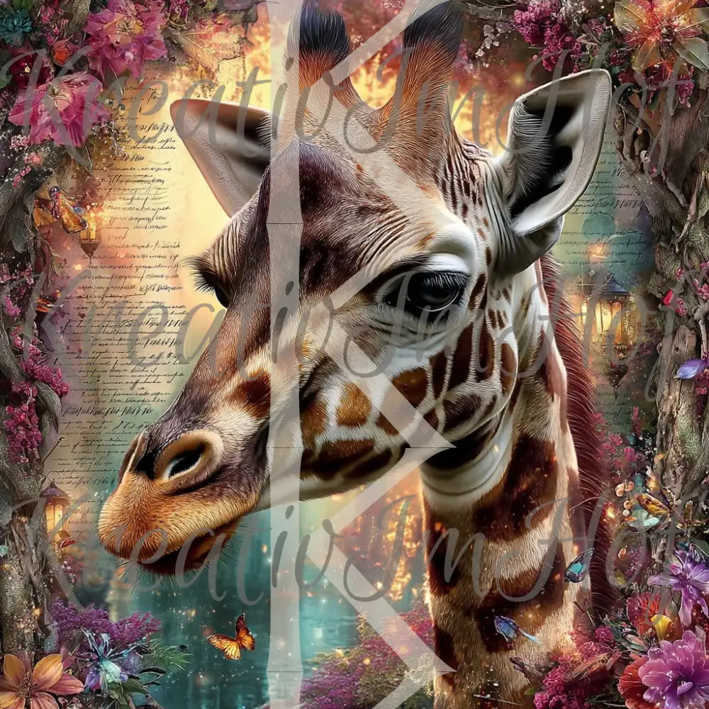 Coverpaper Vintage Giraffe 10er Pack