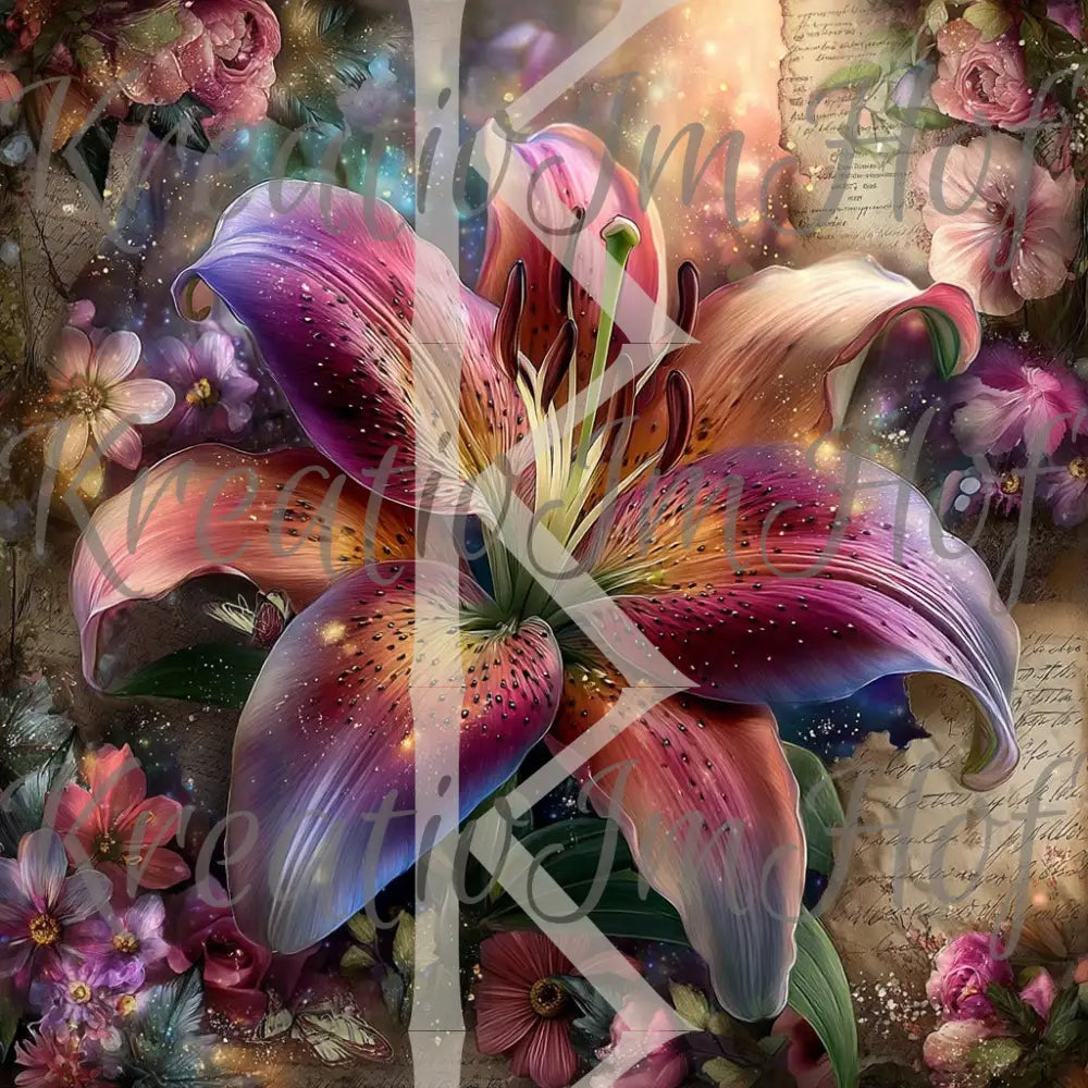 Coverpaper Vintage Lilie 10er Pack