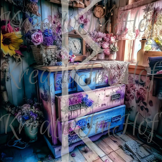 Coverpaper Vintage Schrank 10er Pack