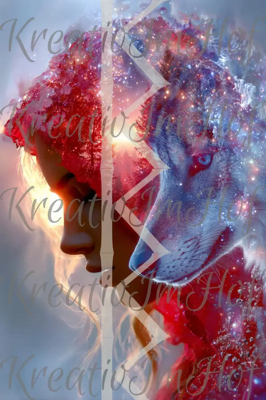 Coverpaper Wolfsfrau 10er Pack