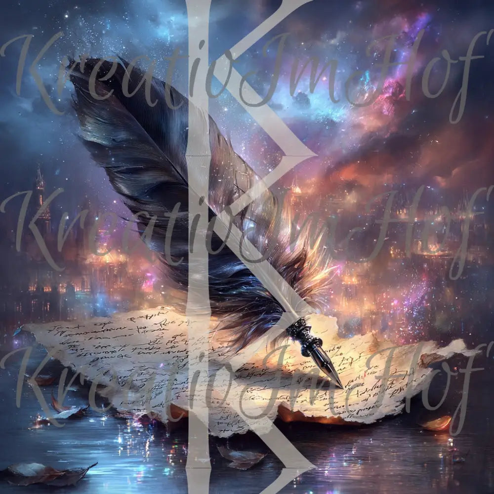 Coverpaper zauberhafte Feder 10er Pack